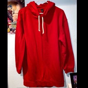 Red hoodie dress